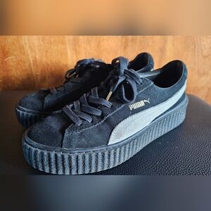Puma Black and Gray Suede Sneakers